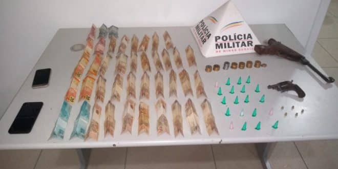 Norte de Minas - Mulher é presa com arma, cocaína e dinheiro em Várzea da Palma