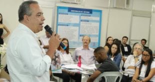 O empresário Geancarlo Almeida, durante o pitch da Rodada de Negócios em 2018