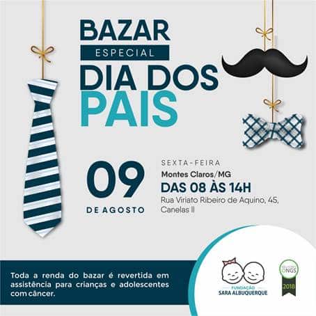 Montes Claros - Fundação Sara se prepara para realizar Bazar Especial às vésperas do Dia dos Pais