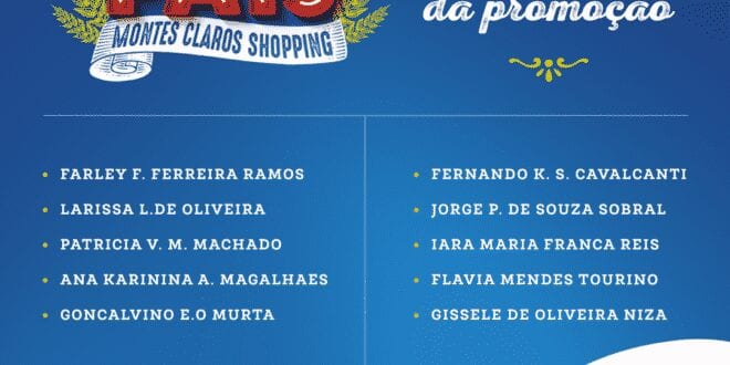 Montes Claros Shopping divulga ganhadores de sorteio do Dia dos Pais