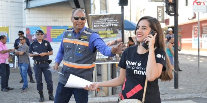Montes Claros - MCTrans realiza ação educativa focada nos pedestres na Semana Nacional do Trânsito