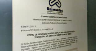 Montes Claros - Unimontes divulga editais de processos seletivos para contratação temporária de servidores