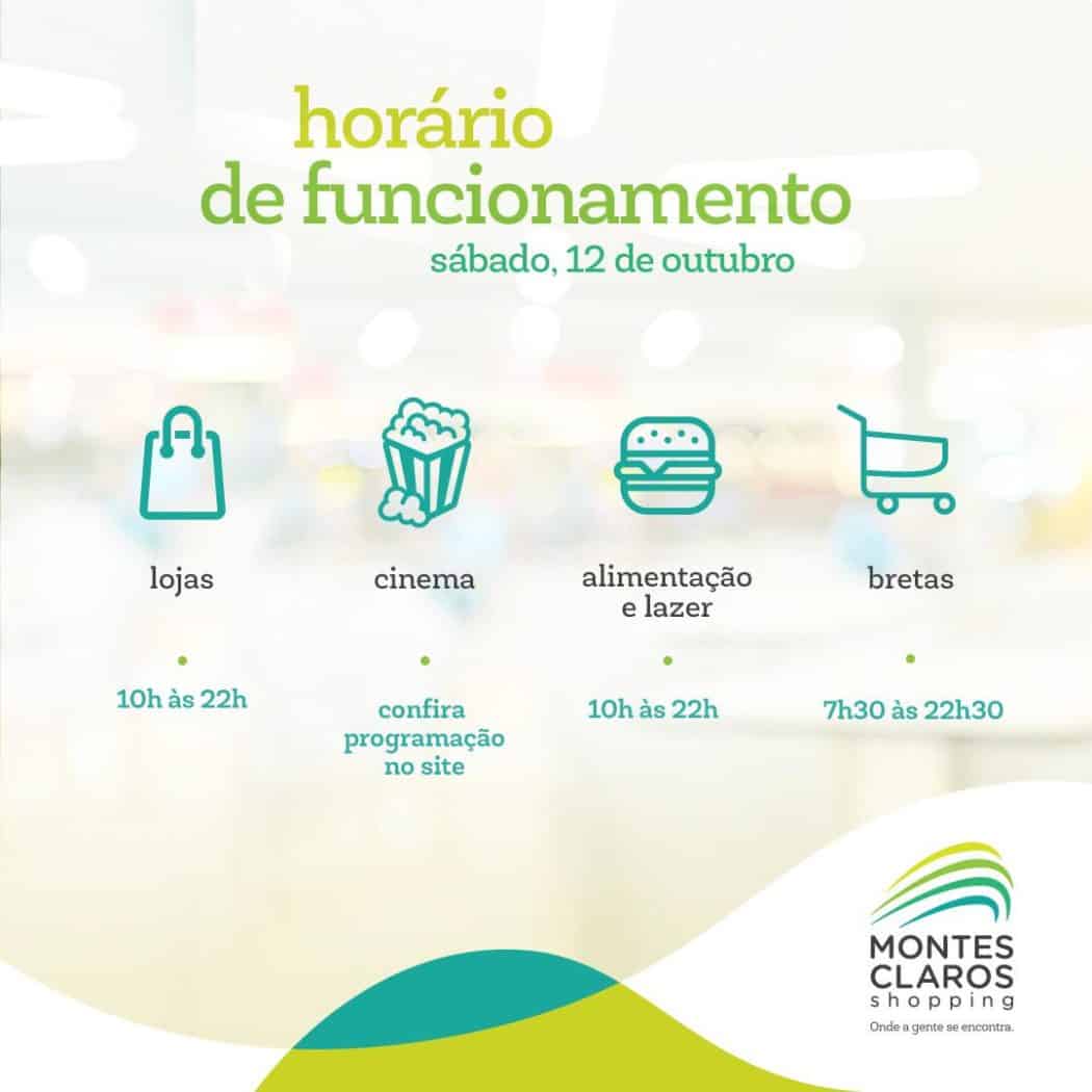 Montes Claros - Horário de funcionamento do Montes Claros Shopping no feriado