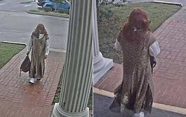 Homem se veste de mulher para roubar banco e uma viatura da policia