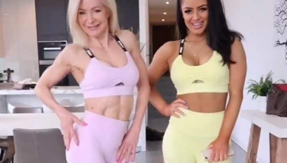 Vovó e neta surpreendem internautas com corpo escultural