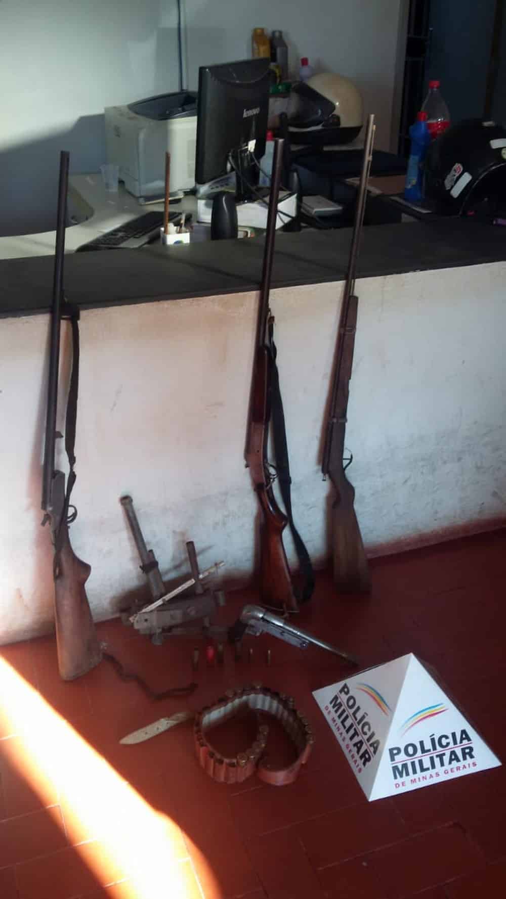 Norte de Minas - PM apreende cinco armas no Norte de Minas