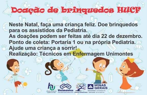 Montes Claros - Natal das Crianças no HUCF: campanha pretende arrecadar donativos até dia 22/12