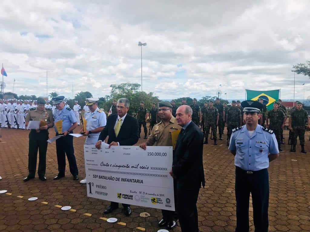 Montes Claros - Programa forças no esporte "PROFESP" do 55º BI da cidade de Montes Claros recebe prêmio do Ministério da Defesa