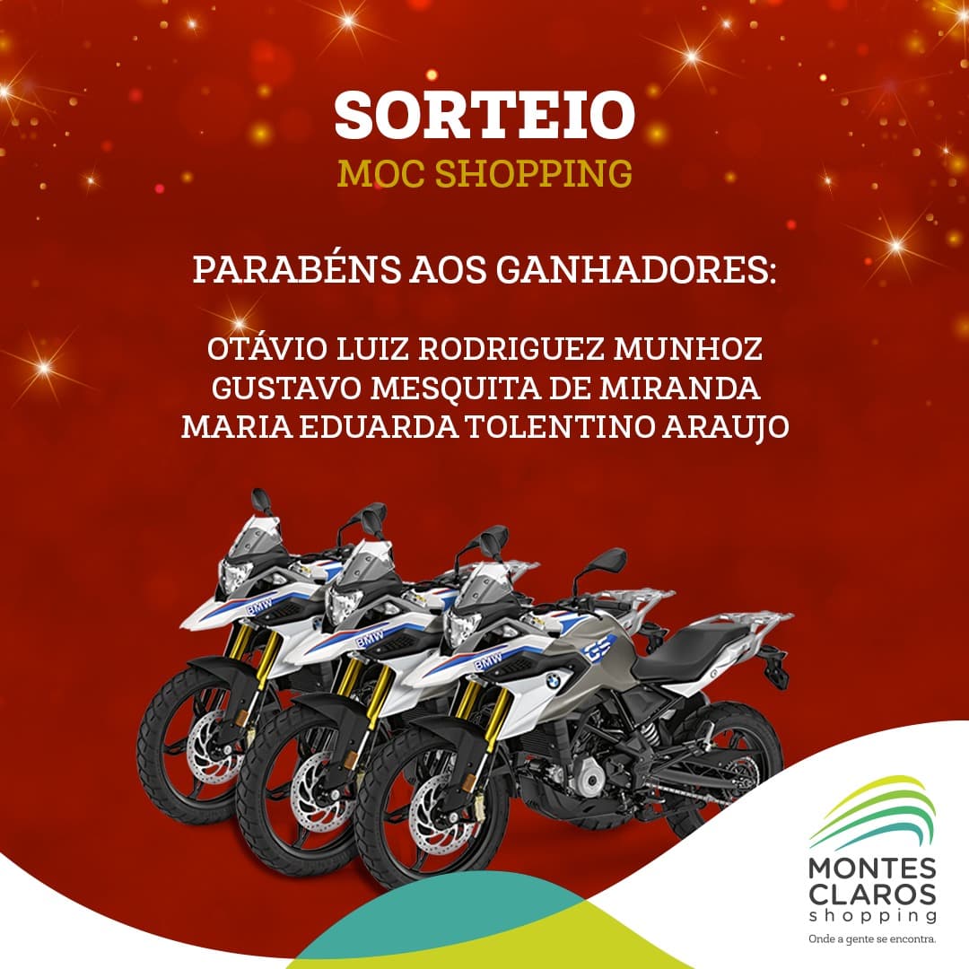 Montes Claros - Confira os ganhadores da promoção de Natal do Montes Claros Shopping