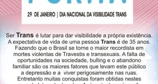 Montes Claros - A cidade de Montes Claros terá ação de combate à transfobia nesta quarta-feira