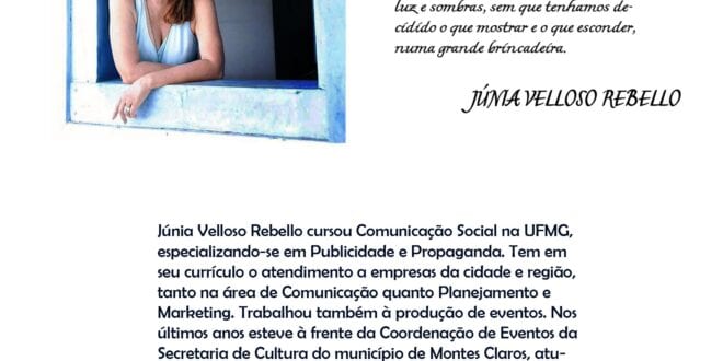 Montes Claros - Júnia Velloso Rebello expõe sua arte no Painel Permanente de Poesia