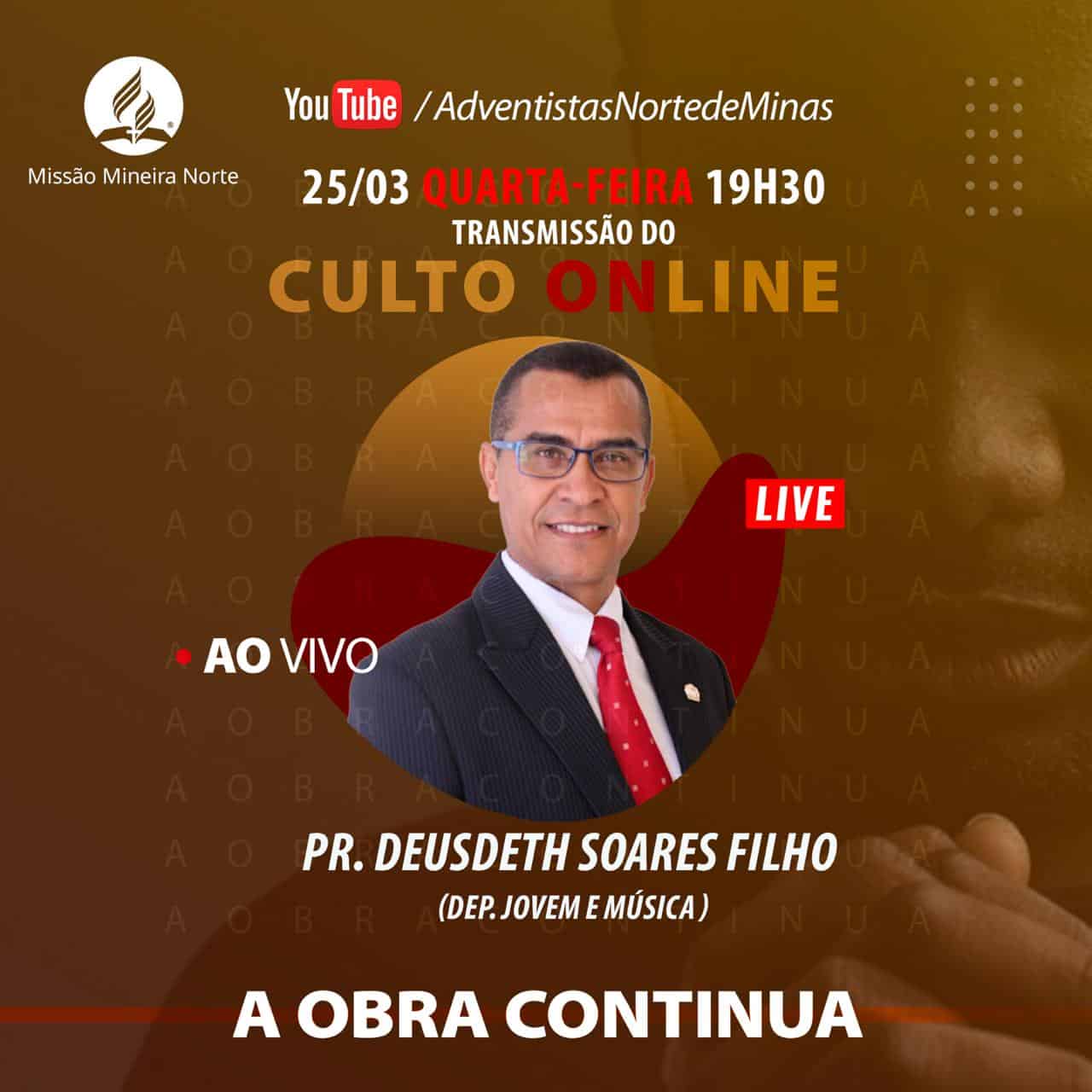 Igreja Adventista mobiliza os fieis para cultos online