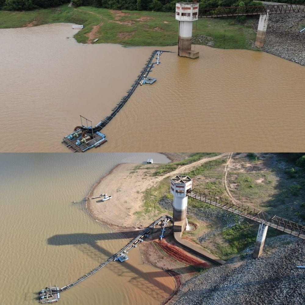 Fotos com o comparativo entre janeiro de 2020 e dezembro de 2019 — Foto: Daniel Versiani / Arquivo Pessoal