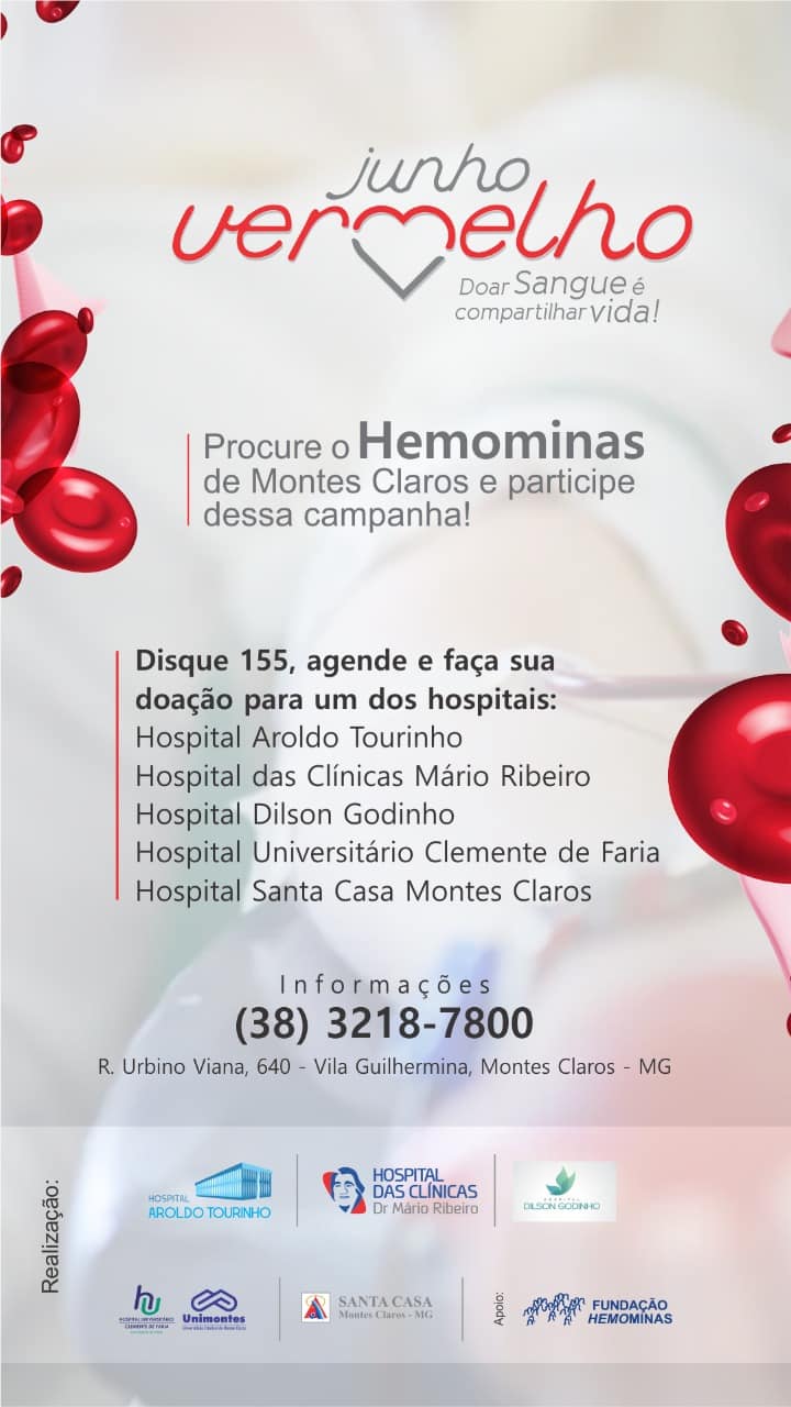 Montes Claros - Hospitais de Montes Claros se unem e incentivam doação de sangue para o Hemominas