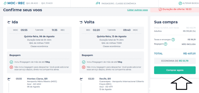 Voos baratos: Ida e volta de Montes Claros-SP por R$ 293, Salvador R$ 554 e Recife R$ 407