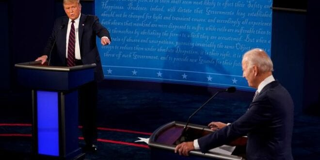 EUA Eleições 2020 - Trump e Biden travam debate caótico