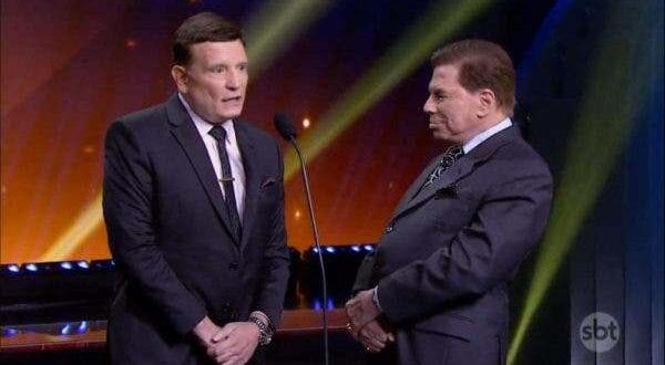 Roberto Cabrini e Silvio Santos