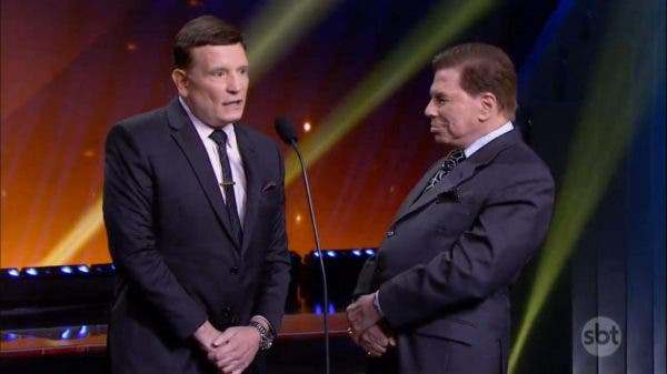 Roberto Cabrini e Silvio Santos