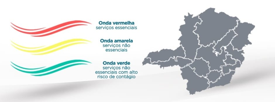 MG - Regiões Leste e Nordeste regridem para onda vermelha a partir deste sábado em Minas Gerais