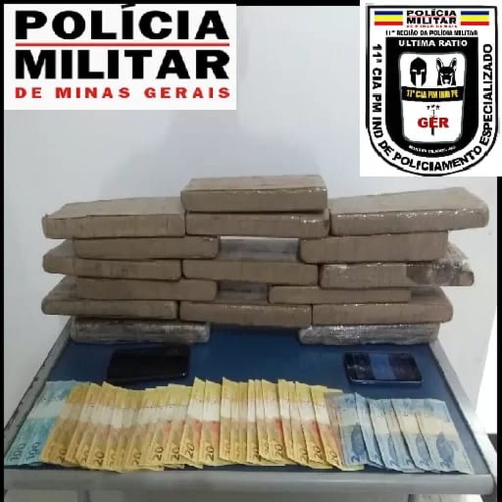 Montes Claros - Dois homens são presos com 16 kg de maconha em Montes Claros
