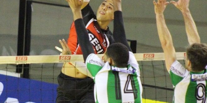 Montes Claros América Vôlei é superado fora de casa pelo Sesi-SP na Superliga Masculina de Vôlei