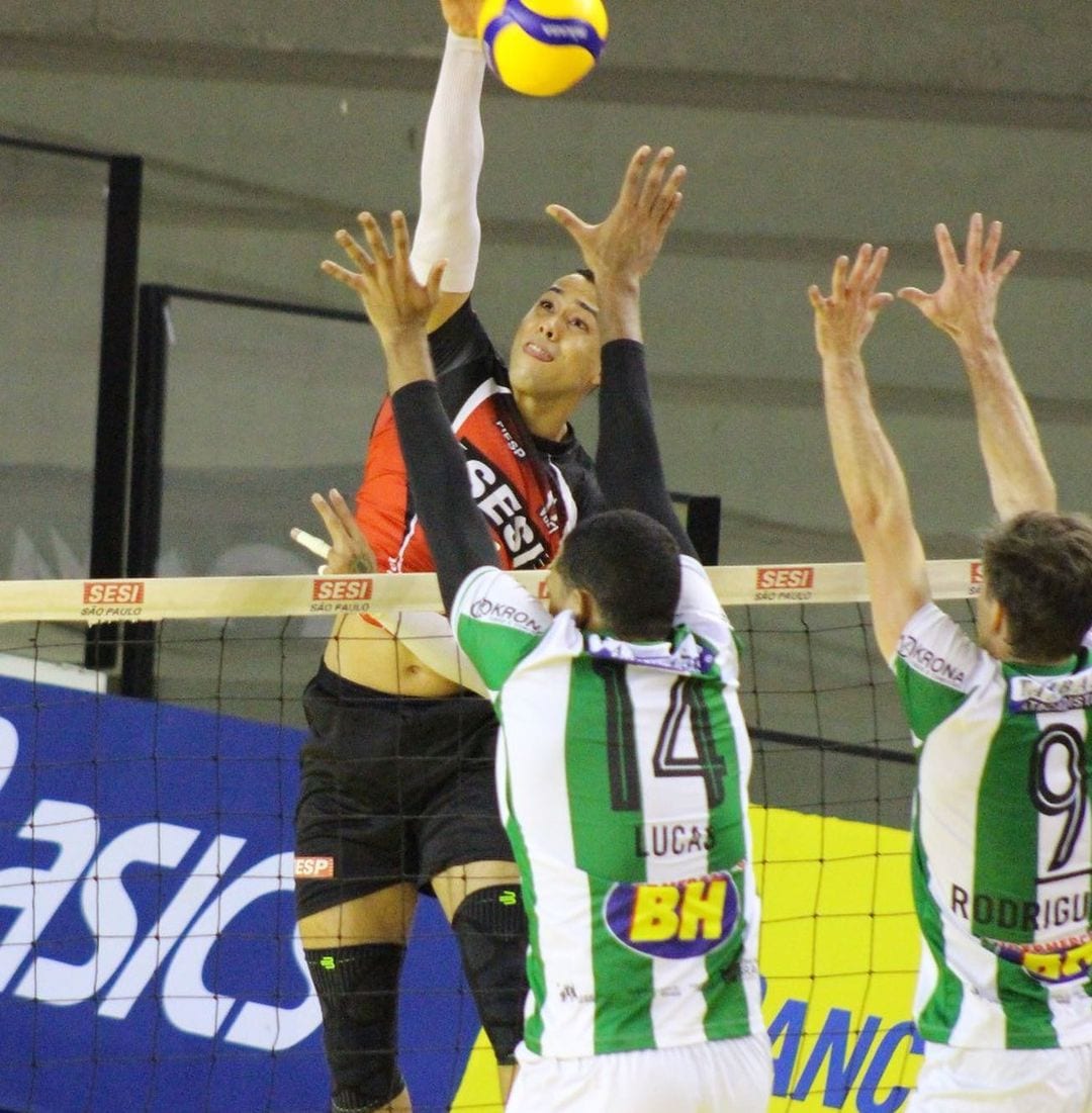 Montes Claros América Vôlei é superado fora de casa pelo Sesi-SP na Superliga Masculina de Vôlei