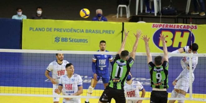Montes Claros América Vôlei vence clássico contra Minas e sobe na tabela da Superliga Masculina