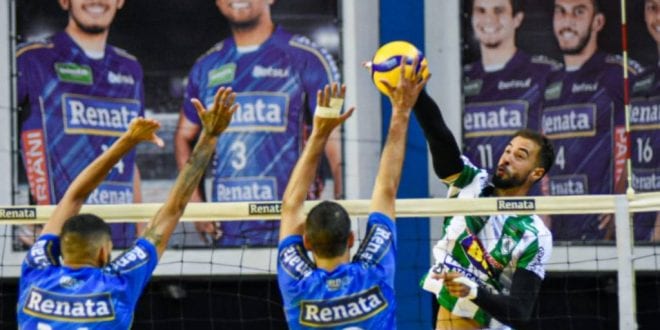 Em noite de duelo equilibrado, Montes Claros América é superado pelo Vôlei Renata na Superliga