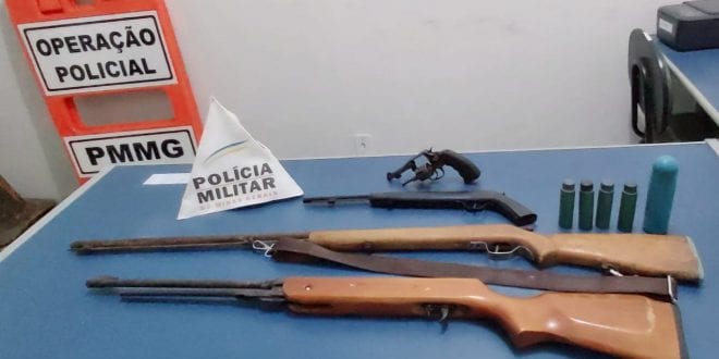Norte de Minas - Polícia Militar apreende armas de fogo em Josenópolis