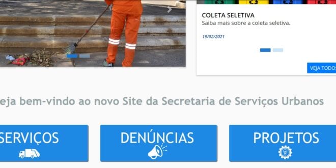 Montes Claros - Secretaria de Serviços Urbanos cria canal online para solicitação de serviços e denúncia de irregularidades
