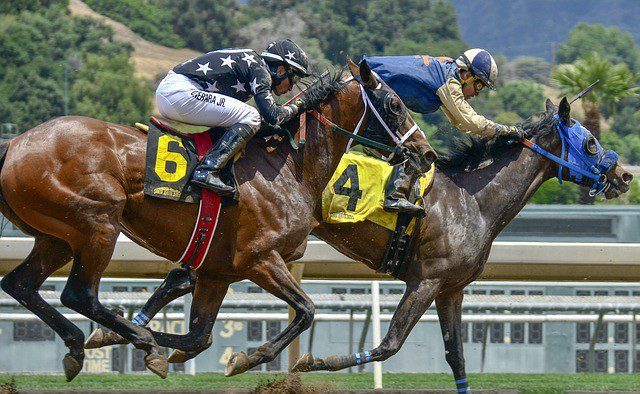 A corrida de cavalos é um exemplo de esporte muito visado nas apostas online. 