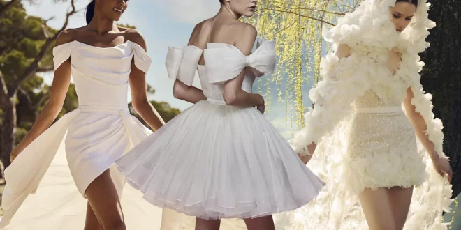 Vestidos de noiva curtos: estilo ousado para brilhar no altar