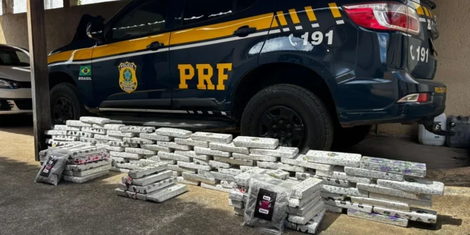 PRF apreende aproximadamente 100 kg de maconha na BR‑251 em Salinas
