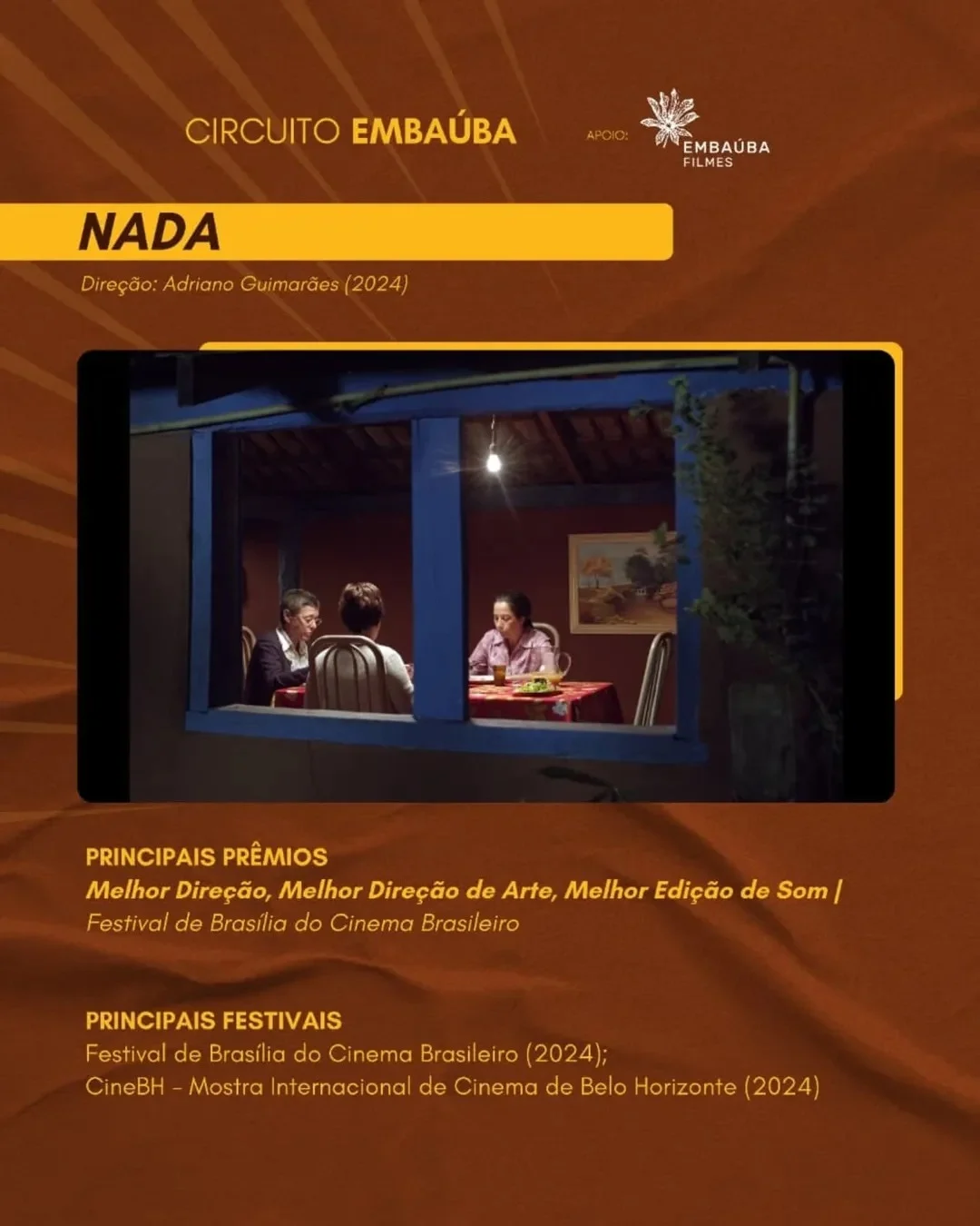 Filme premiado “Nada” será exibido gratuitamente em Montes Claros nesta terça-feira