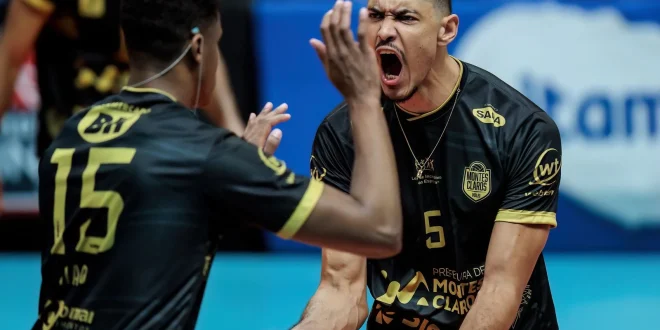 Montes Claros Vôlei estreia com garra e leva jogo ao tie-break contra o Minas