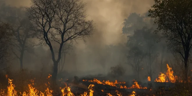 Incêndio no Parque Nacional Cavernas do Peruaçú preocupa autoridades e exige monitoramento constante mesmo após chuva leve