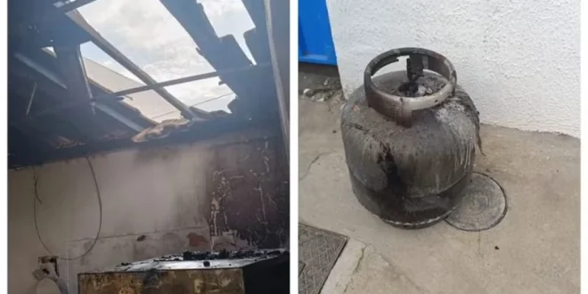 Incêndio atinge residência no bairro Santos Reis após acidente com botijão de gás