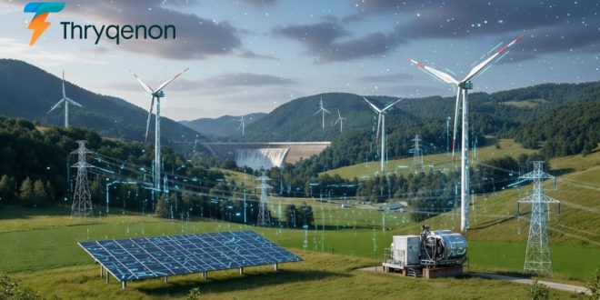A Thryqenon conecta empresas, redes elétricas e usuários finais por meio de cenários de energia distribuída.